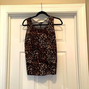 Leopard print workout shirt